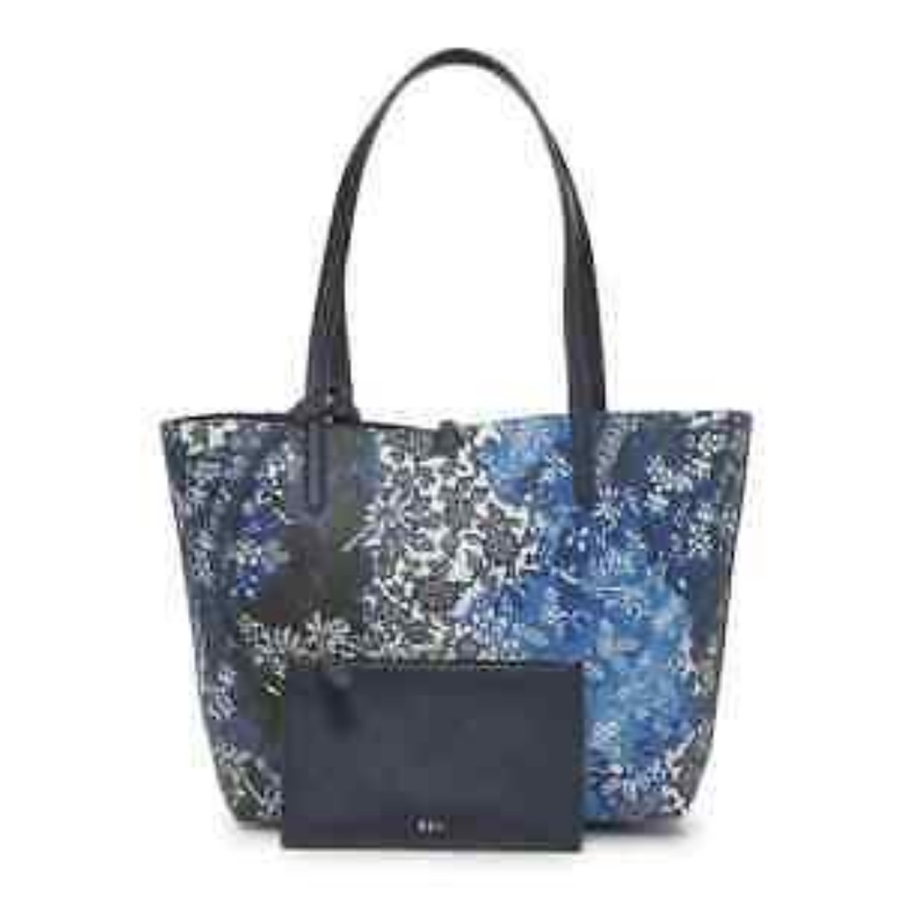 NEW Ralph Lauren Reversible Blue Paisley and Navy Tote